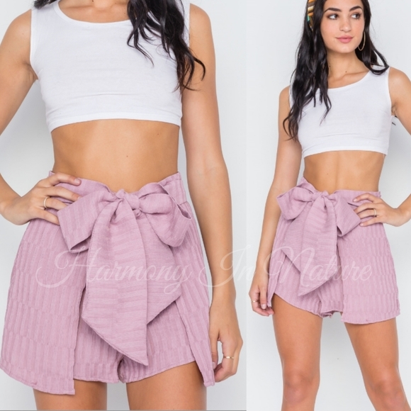 Pants - LAST Pink Bow Skort